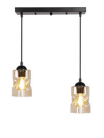 Lampa wisząca czarna/bursztynowa listwa 2xE27 Felis 32-00170