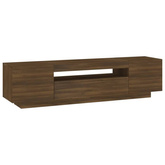 vidaXL Szafka pod TV z oświetleniem LED, brązowy dąb, 160x35x40 cm