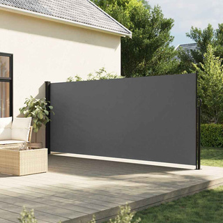 Zwijana markiza boczna na taras, antracytowa, 180 x 600 cm