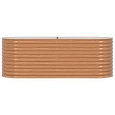 Podniesiony grządka Brązowy 240 x 80 x 81 cm Stal