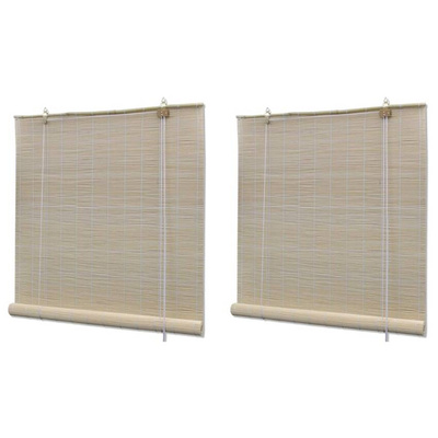 vidaXL Naturalne rolety bambusowe, 2 szt., 120 x 160 cm