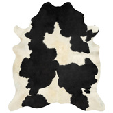 vidaXL Dywanik ze skóry bydlęcej, biało-czarny, 180x220 cm