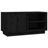 Szafka pod TV, czarna, 80x35x40,5 cm, lite drewno sosnowe vidaXL