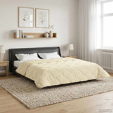Zimowa Kołdra Kremowy 200 x 240 cm Mikrofibra i Fleece Teddy