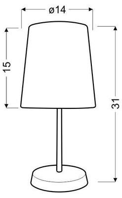 Lampka stołowa nocna pomarańczowa w kropki Gala 41-98286