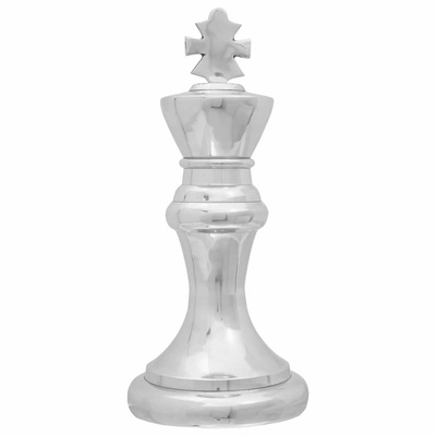 Rzeźby 2 pcs Srebrny 17 x 17 x 42 cm Aluminium