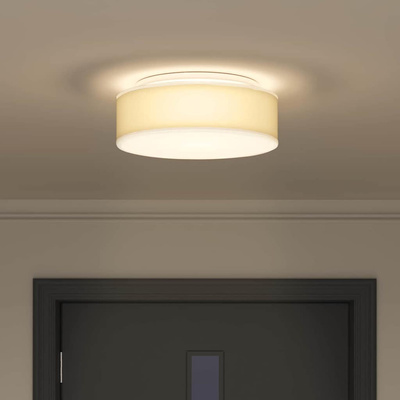 Lampa Sufitowa Z reflektorami Biały 38 x 38 x 13,5 cm tkanina