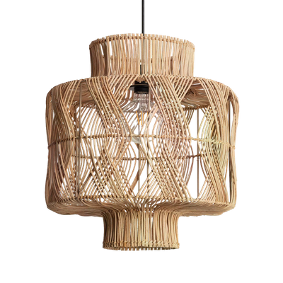 Lampa Wisząca Boho z Rattanu Zewnętrzna Abruzzo Martina 40cm E27