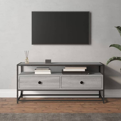 Szafka pod TV, szary dąb sonoma, 100x35x45 cm vidaXL