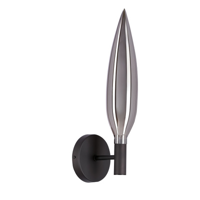 Kinkiet Nordic szklany szary dymiony 1x5W G9 do salonu