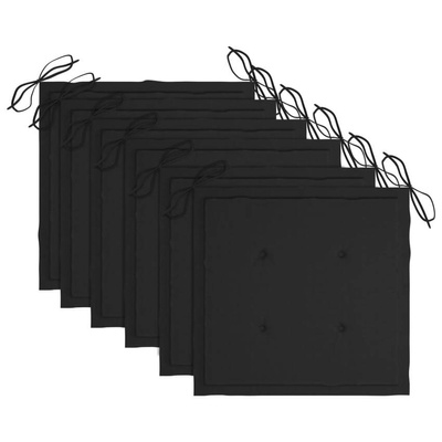 vidaXL Składane krzesła ogrodowe z poduszkami, 6 szt., drewno akacjowe