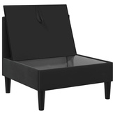 Środkowa sofa z miejscem do przechowywania Czarny Welur