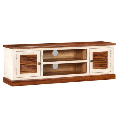 vidaXL Szafka pod TV, lite drewno Sheesham i mango, 120x30x40 cm
