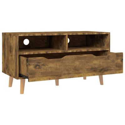 vidaXL Szafka pod TV, opalany dąb, 90x40x48,5 cm