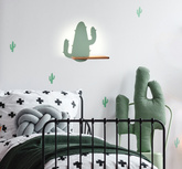 Kinkiet Cactus do pokoju dziecięcego z półką wbudowany LED 4W