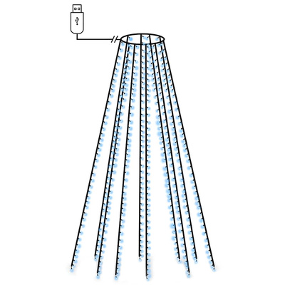 Siatka lampek choinkowych, 400 niebieskich diod LED, 400 cm