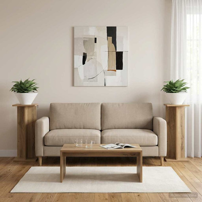Stojak na rośliny 2 szt. Dąb Rzemieślniczy 25 x 25,5 x 60,5 cm