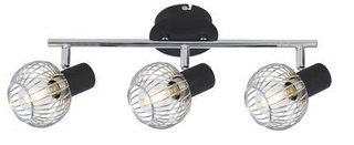 Lampa ścienna candellux oslo 93-61850 listwa e14 czarny/chrom