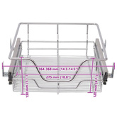 Wysuwane kosze druciane, 2 szt., srebrne, 400 mm