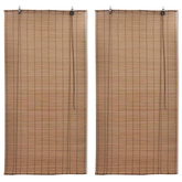 vidaXL Bambusowe rolety, 2 szt., 150 x 220 cm, brązowe