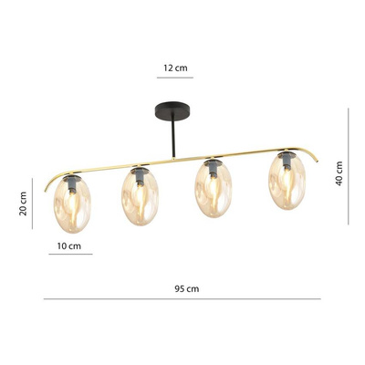 Lampa sufitowa FINES 4 BL MIODOWY