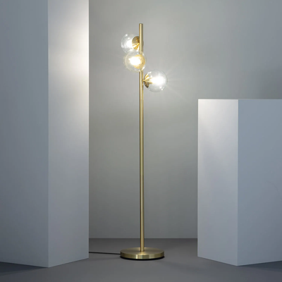 Lampa Podłogowa Złota Kule Abruzzo Pugilia 3xE27