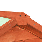 Klatka dla królika, 140x63x120 cm, drewno jodłowe