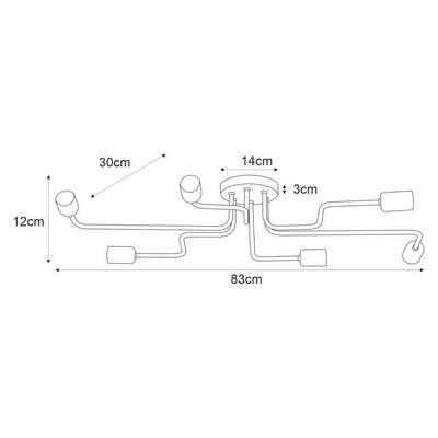 Lampa sufitowa K-4940 z serii KUGA