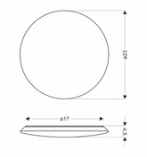 Juno lampa sufitowa plafon 23 12W LED 4000K biały