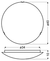 Lampa Sufitowa Candellux Duna 14-38749 Plafon Biały Uchwyt Patyna
