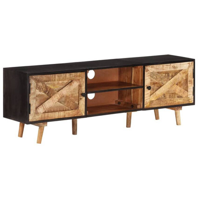 vidaXL Szafka pod TV, 140x30x46 cm, surowe drewno mango i akacjowe