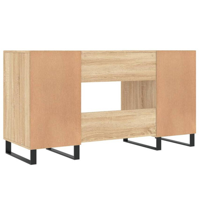 vidaXL Biurko, dąb sonoma, 140x50x75 cm, materiał drewnopochodny wariant 4