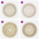 Umywalka, 40 x 12 cm, marmurowa, kremowa