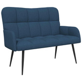 Sofa dwuosobowa niebieski 115 x 61 x 87 cm tkanina