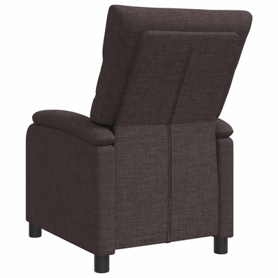 Fotel recliner Ciemny brąz tkanina