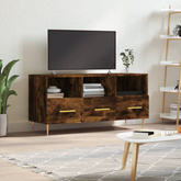 vidaXL Szafka pod TV, przydymiony dąb, 102x36x50 cm wariant 6