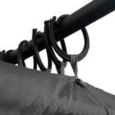 vidaXL 2-osobowy leżak z zasłonami i zadaszeniem, antracytowy