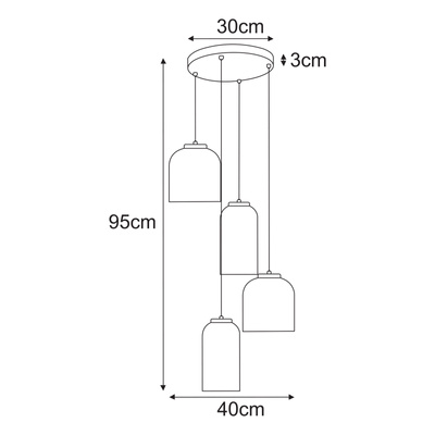 Lampa wisząca K-5627 z serii CAPRI
