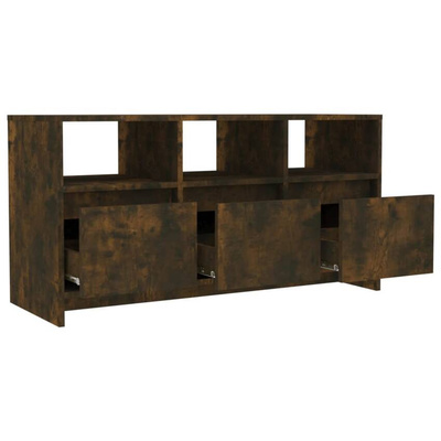 vidaXL Szafka pod TV, przydymiony dąb, 102x37,5x52,5 cm