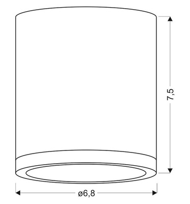 Lampa sufitowa tuba biała drewniana LED natynkowa zintegrowany LED