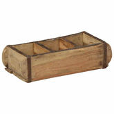 Taca 4 pcs Brązowy 30 x 14 x 9 cm Lite Drewno Recyklingowe