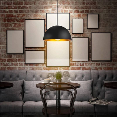 Lampa Wisząca Retro Loft Czarno złota 40cm E27 Abruzzo Geo 2