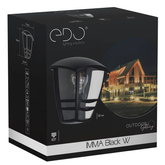 Ogrodowa oprawa elewacyjna kinkiet IMMA BLACK W E27 czarny IP44 EDO777379 EDO Solutions
