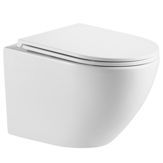 Miska wc podwieszana, qfs, limnos okrągła, z deską wolnoopadającą CE-93-001-L Invena