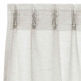 Firany Voile z zasłonami 2 pcs Kremowy 245 x 140 cm Poliester