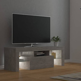 Szafka pod TV z oświetleniem LED, szarość betonu, 120x35x40 cm vidaXL