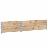Nadstawki paletowe, 2 szt., 120x80 cm, lite drewno sosnowe
