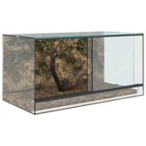 Terrarium z przechowywaniem przezroczysty 80 x 40 x 40 cm Szkło