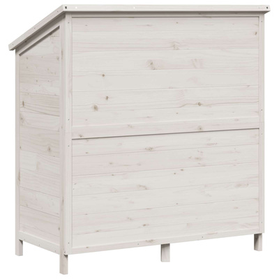 Shed ogrodowy Biały 106 x 56 x 113,5 cm Drewno Świerkowe