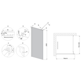 KABINA WALK-IN II INVENA TREND 80X200CM GRAFIT 8MM SHINY-GLASS CZARNY